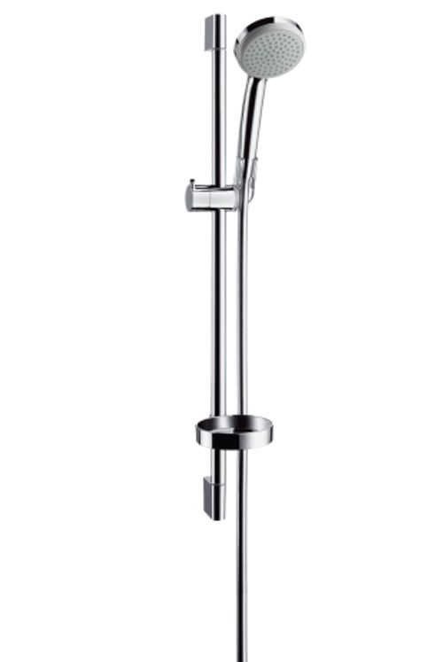 Hansgrohe-HG-Brausenset-Croma-100-1jet-UnicaC-650mm-chrom-mit-Cassetta-Seifenschale-27717000 gallery number 1